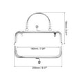thumbnail image 2 of Unique Bargains Metal Purse Frames, 8.07' 2Pack Kiss Lock Clasp Frame for Coin Bag DIY, Silver, 2 of 6