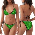 thumbnail image 3 of Fotbe St Patrick's Day2 Traje de Baño para Mujer de Dos Piezas – Bikini Sexy de Tirantes Tipo Halter con Diseño Triangular, 3 of 6