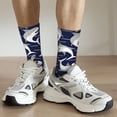 thumbnail image 5 of Goofa Angry Shark Printed Men's Crew Socks, Soft Durable Breathable Moisture-Wicking with Odor Control Cotton socks, 5 of 9