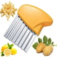 thumbnail image 1 of Herramienta de corte ondulado de acero inoxidable, herramienta de corte ondulado multifuncional, adecuada para cortar patatas seguras para frutas y verduras, 1 of 5