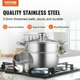thumbnail image 2 of VEVOR Steamer Pot, 8.66in/22cm Steamer Pot for Cooking with 3QT Stock Pot and Vegetable Steamer, Large Capacity Stainless Steel Food Steamer Cookware with Lid for Gas Electric Induction Grill Stove, 2 of 9