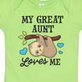 thumbnail image 4 of Inktastic My Great Aunt Loves Me with Sloth and Hearts Boys or Girls Baby Bodysuit, 4 of 5