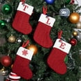 thumbnail image 4 of Calcetines de punto con alfabeto navideño, bonitos calcetines de punto rojos para decoración navideña, adornos para árbol de Navidad, regalo de Papá Noel, 4 of 5