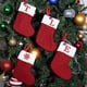 thumbnail image 4 of Calcetines de punto con alfabeto navideño, bonitos calcetines de punto rojos para decoración navideña, adornos para árbol de Navidad, regalo de Papá Noel, 4 of 5