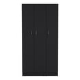 thumbnail image 2 of Shunda K Wardrobe 71H" with 3-Doors and 2-Inner Drawers, 3 Doors, Black, 2 of 5