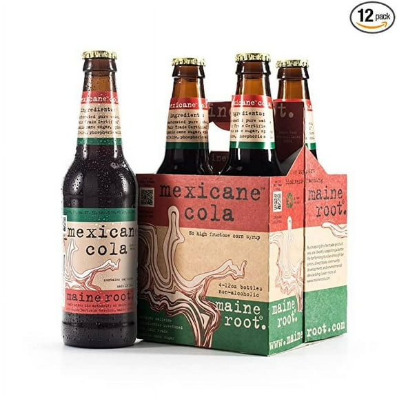 Maine Root Hand Crafted Mexicane Cola Soda, 12 fl oz (12 Glass Bottles)