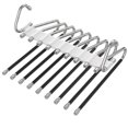 thumbnail image 1 of Perchas Multifuncionales Tipo S de 9 Niveles, Acero Inoxidable, Plegables y Antideslizantes, Ahorro de Espacio, Organizador para Pantalones, Faldas y Bufandas, 1 of 5