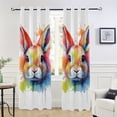 thumbnail image 5 of Rabbit Head Blackout Curtain Panels Drapes Privacy Assured with Light Filtering Curtains for Living room Bedroom Bathroom Window, 5 of 6
