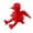 3-Red, variant on Christmas Articulated Angelic Figurine with Movable Joints Sitting Pose Ornament Desktop Shelf Decoration for Home