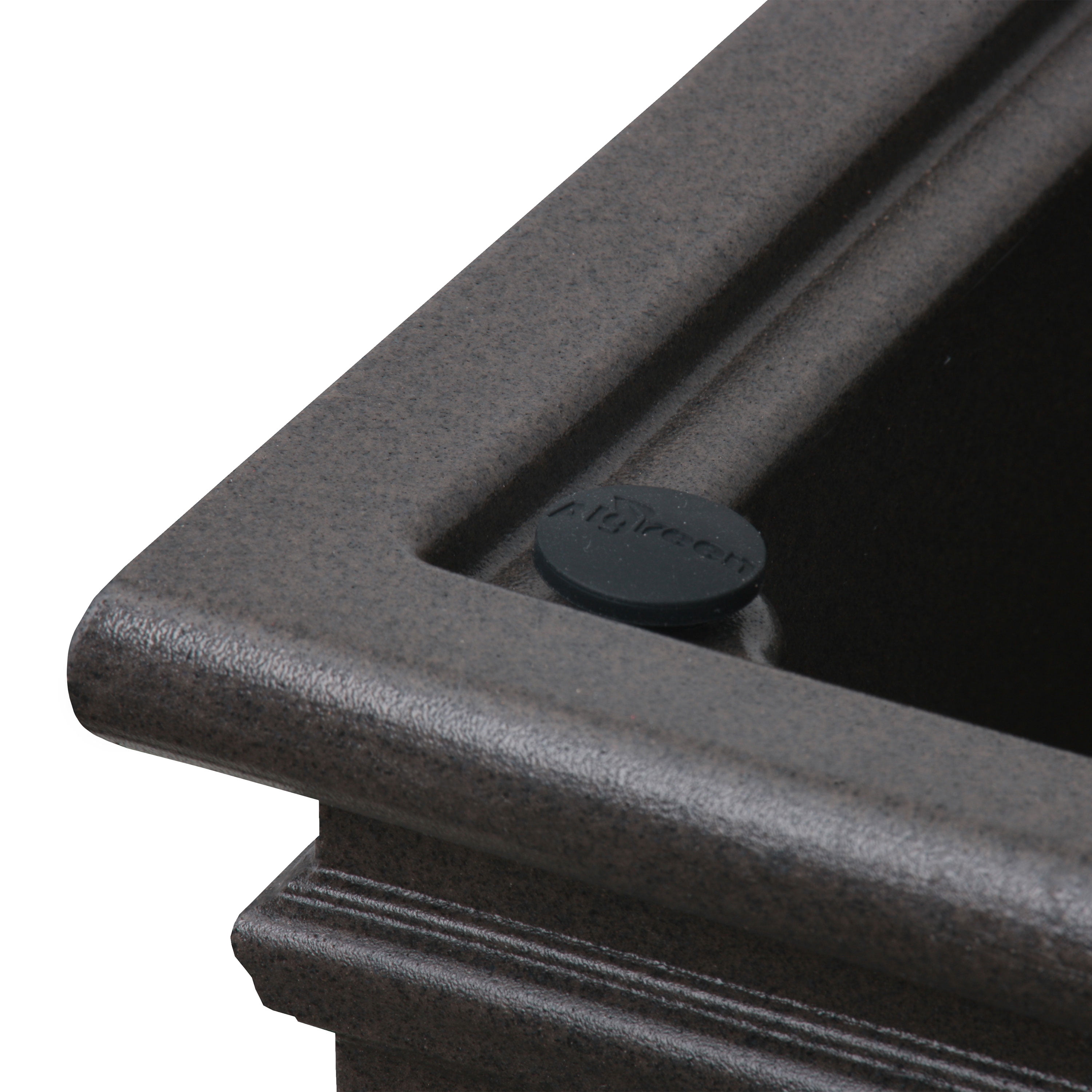 Algreen Covington 27" Self-Watering Planter, Trough, Brownstone Resin