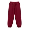 thumbnail image 4 of ATOGUTA Girls Comfortable Pants Active Joggers Soft Athletic Sweat Pants for Kids Youth with Pocket Size 3T-14, Red, 4 of 6