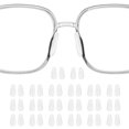 thumbnail image 1 of Uxcell 20 pares de almohadillas para gafas, agarres de nariz de vidrio de 1.0 mm, forma de lágrima, transparentes, 1 of 7