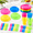 216pcs Rainbow Plastic Plates, variant on 216plastic Dinnerware Set Include Rainbow Disposable Plates For Party Heavy Duty Colorful Cups Silveware In Neon Pink Blue Green Y