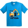 thumbnail image 3 of Inktastic Construction Truck It's My 5th Birthday Youth T-Shirt, 3 of 5
