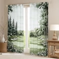 thumbnail image 2 of Feelyou Rustic Tree Black Out Curtains, Nature Scenery Curtains Pack of 2 (42x63 Each), 2 of 6