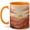 Orange, variant on Desert Canyon Sunset Coffee Mug, Boho Southwest Landscape Design, 11 oz Ceramic Cup
