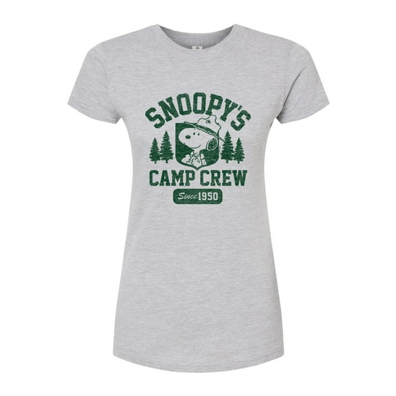 Peanuts - Snoopys Camp Crew - Juniors Fitted Graphic T-Shirt