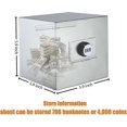 thumbnail image 2 of Password Reusable Stainless Steel Metal Piggy Bank with Combination Lock for Saving Money (Silver, 15cm), 2 of 4
