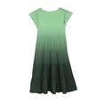 thumbnail image 5 of lcziwo Girls Summer Boho Sun Dress Tween Ruffles Tiered Dresses Gradient Casual Midi Dress Army Green 14 Years, 5 of 6