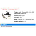 thumbnail image 2 of Tailgate Lock - Compatible with 1983 GMC C2500 Suburban - Replacement, 2 of 3