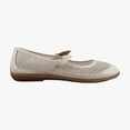 thumbnail image 6 of Aerosoles Baylee Women's Flats Crystal/Eggnog Mesh Fabric Size 7.5 M, 6 of 8
