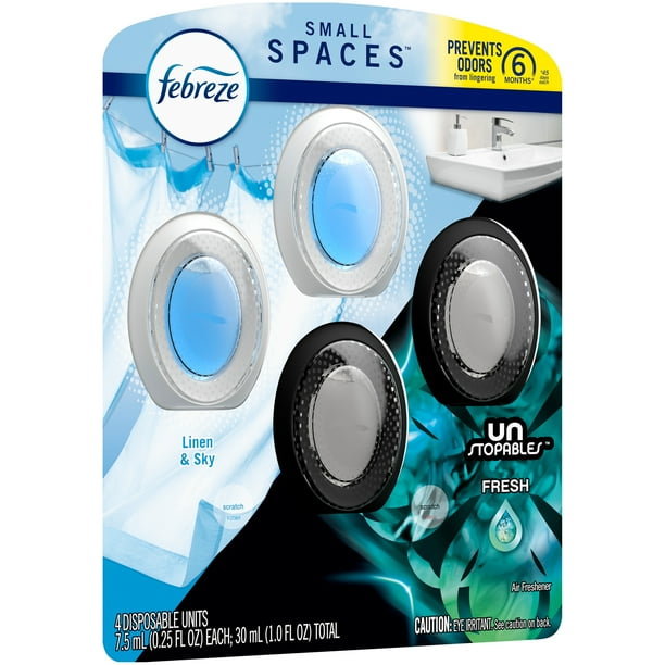 Febreze Small Spaces Air Freshener, 2 each of Febreze Linen & Sky and