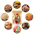 thumbnail image 2 of Bolsa de pie de 100 piezas, bolsa de papel kraft con ventana, transparente, bolsa de almacenamiento de alimentos con cierre resellable, 2 of 5