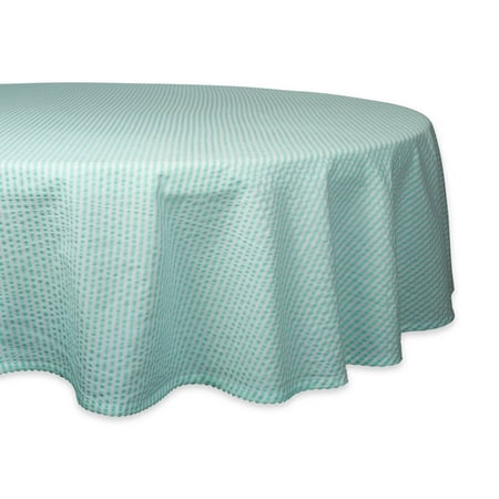 

DII Aqua Seersucker Tablecloth 70 Round 100% Cotton