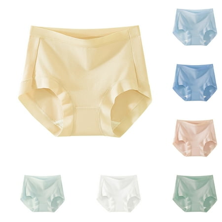 Kmdttou Womens Underwear Ladies Comfortable Solid Color Large Size Abdominal Panties Hight Waiste Underpants (Regular & Plus Size)