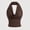 Brown, variant on Women's Casual Halter Neck Draped Front Sexy Open Back Tank Top