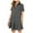 Grey, variant on Women's Ruffle Hem Short Sleeve Dress - Casual Summer Midi, Vintage Style - Versatile (S-XXL)