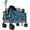 Blue, variant on Lumiparty Collapsible Wagon Cart, Portable Utility Wagon for Camping, Beach, Picnic, Shopping, Sports, and Grocery Transport, Black