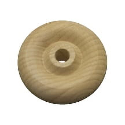 20 Pcs 1-1/2" Wooden Toy Wheels 1/2" thickHole size 1/4"Use AP1010 or AP1005 Axle pegs for 1/4" holes.