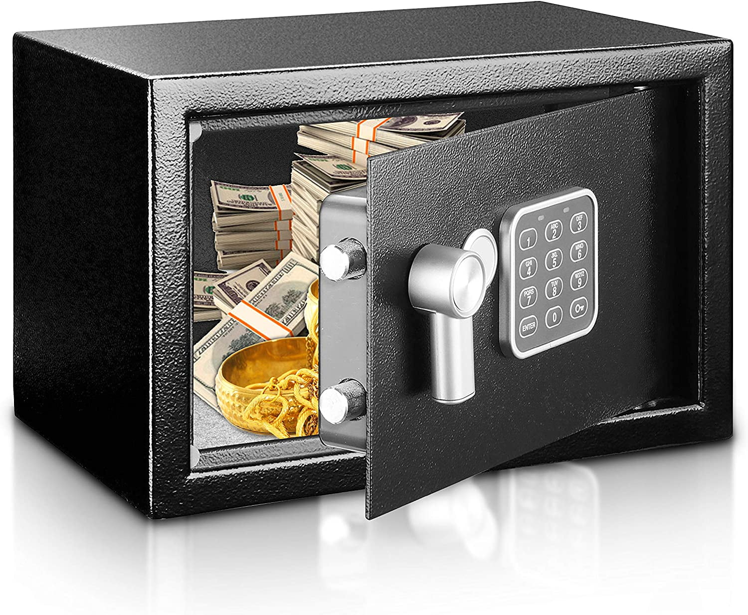 Personal Safe Box Portable Small Document  Fireproof Deposit Money Box 