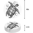 thumbnail image 1 of RYLABLUE Ocean Sea Turtle Set of 8 Round Coaster for Drinks, Absorbent Ceramic Stone Coasters Cup Mat with Cork Base for Home Kitchen Room Coffee Table Bar Decor, 1 of 5
