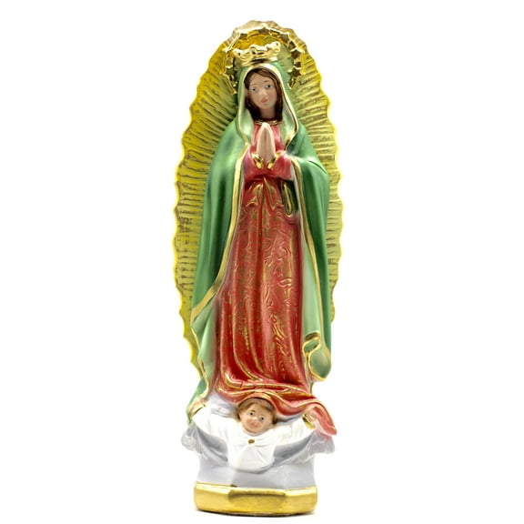 The Faith Gift Shop Collection of Our Lady of Guadalupe Resin Stone Statue-Multi colour-9 Inch-Gift of Faith for Friends and Family