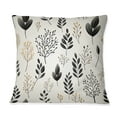 thumbnail image 3 of Designart "Dark Elegance in Floral Merge" Floral Printed Throw Pillow, 3 of 5