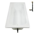 thumbnail image 6 of Streamline N-4300-742-BGL 66 in. x 34 in. Acrylic Soaking Drop-In Bathtub in Glossy White, With External Drain in Brushed Gold, 6 of 12