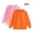 Orange, variant on Kids 2 Pack Crew Neck Sweatshirts, Unisex Boys Girls Casual Long Sleeve Pullover Tops for Fall School Travel Fleece Sweatshirt No Hood, 1 Year