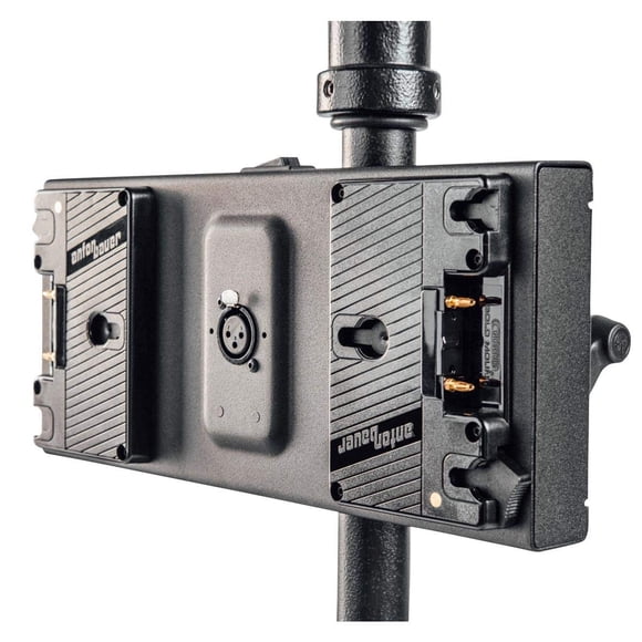 Support de Batterie Litepanels Gemini Double Support Doré + XLR
