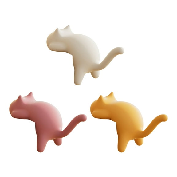 Shoreew 1/3Pcs Cute Cat Shaped Hook Table Handbag Hanger Strong Load-bearing Multipurpose Heavy Duty Purse Hook Bag Holder