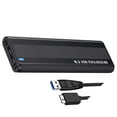 thumbnail image 2 of Sidaley Caja de carcasa M2 SSD NVME SATA Protocolo dual Cartucho de disco duro Adaptador M.2 a USB Cajas de disco NGFF Herramienta Cables de computadora SATA de 5 Gbps, 2 of 6