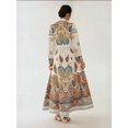 thumbnail image 3 of Printed A-Form Maxi Dress with Belt, 3 of 7