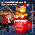 thumbnail image 2 of Decoración inflable navideña zukakii Gingerbread Man de 6 pies, 2 of 6