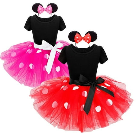 Toddler Baby Kids Girls Princess Cartoon Minnie Cosplay Tulle Tutu Party Dresses