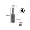 thumbnail image 2 of 10 Pcs Electric Screwdriver Short Bits Strong Magnetic Screwdriver Bits - Triangle Ta21, 2 of 5