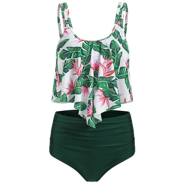 SySea - Summer Plus Size Two Piece Bathing Suit Women Print Swimwear ...