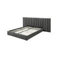 thumbnail image 4 of Meridian Furniture Pablo Gray Velvet King Bed with Chrome Metal Legs, 4 of 10
