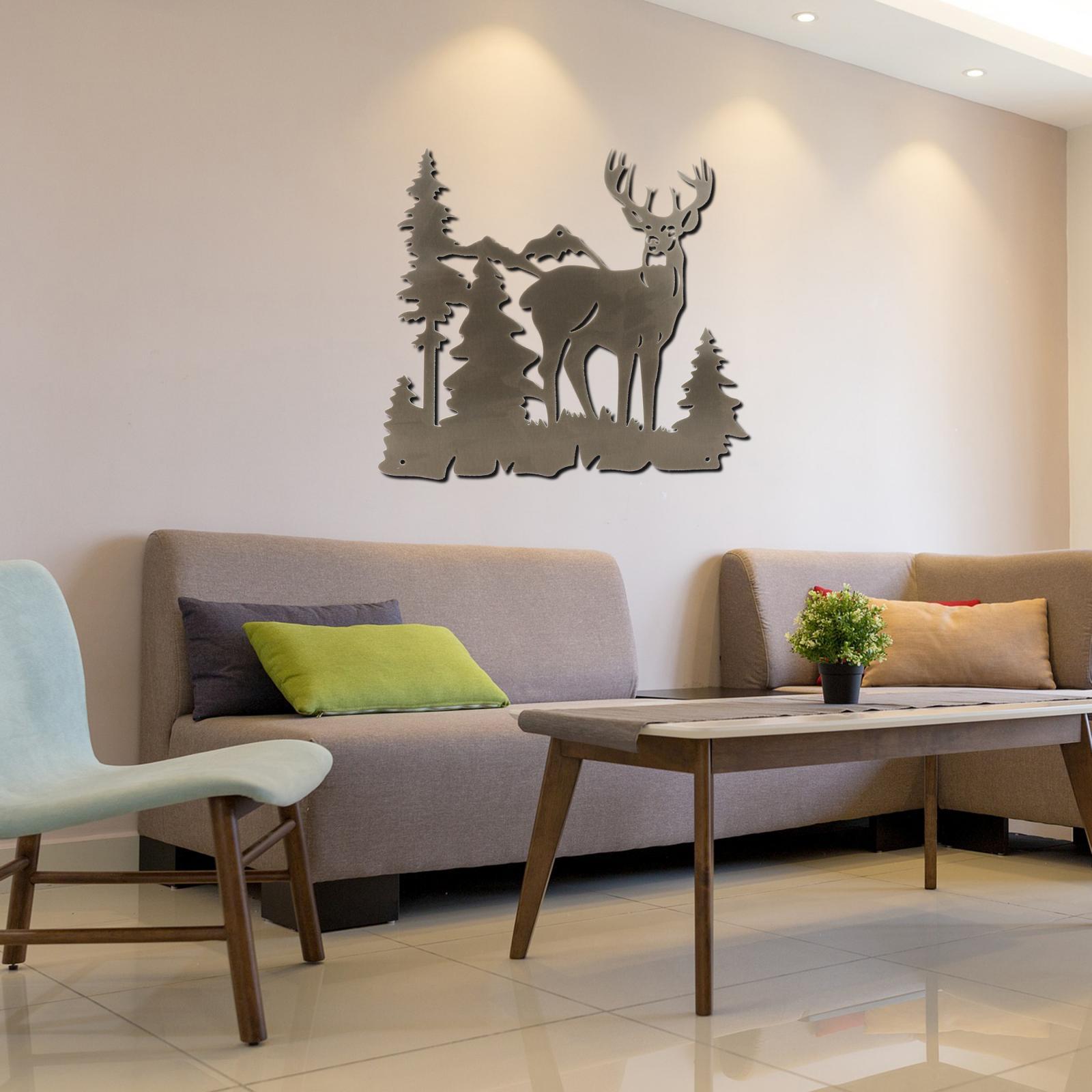 Metal Wall Animal Hanging Wall Decor Iron Rustic Wall for Home Office