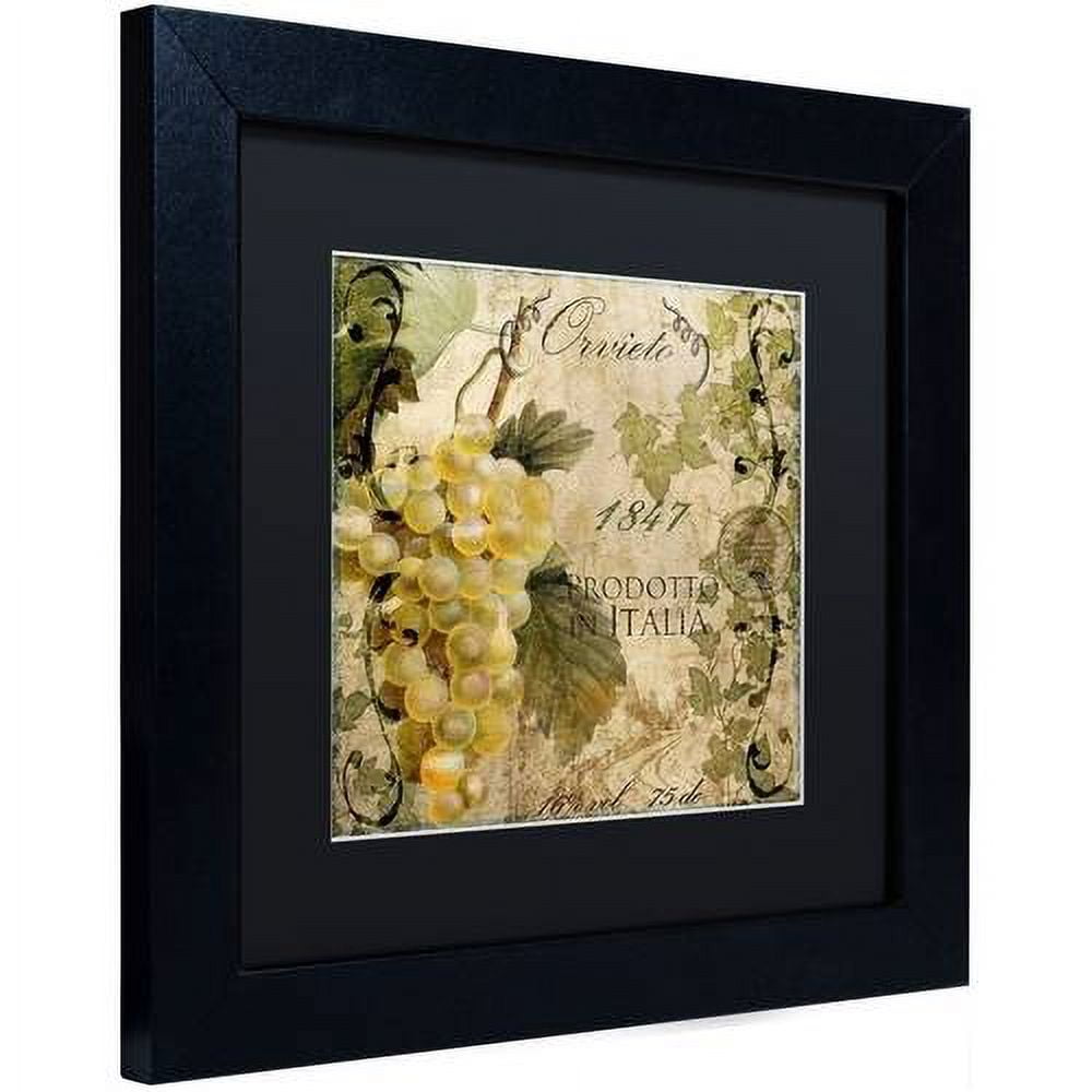 Trademark Fine Art "Vino Italiano IV" Canvas Art by Color Bakery Black Matte, Black Frame
